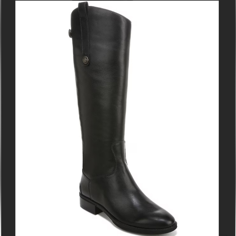 Sam Edelman Black Penny Tall Leather Riding Boots Size 4.5